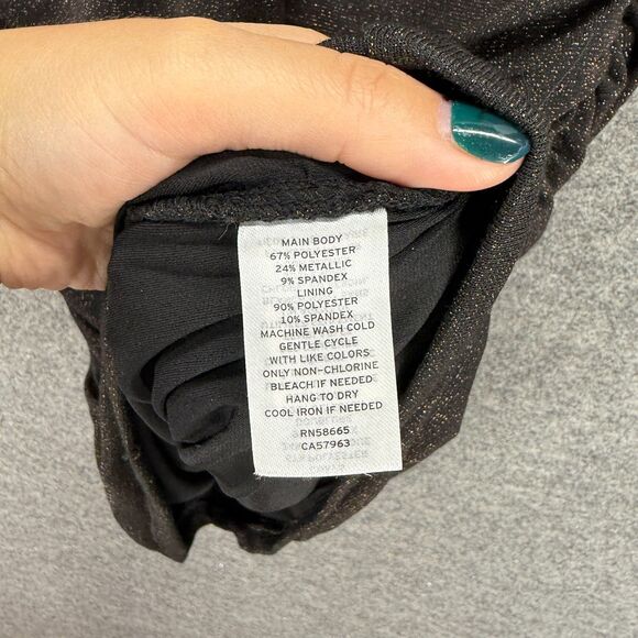 Open Edit Dress Women M Medium Black Sheath Midi V-Neck Sleeveless Lined Casual - Picture 6 of 7